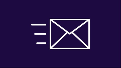 Das SWR Icon Briefumschlag in weiß auf blauem Hintergrund, es steht für Ihre Nachricht an uns. 