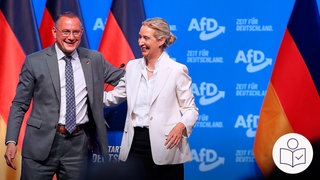 Tino Chrupalla und Alice Weidel beim AfD-Bundesparteitag in Erfurt. 