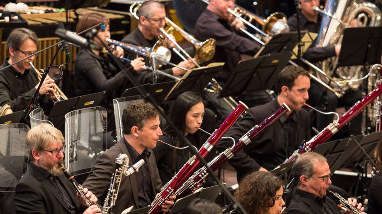 Bläsergruppen des Orchesters
