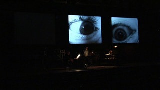 Probenfoto mit Videozuspielung