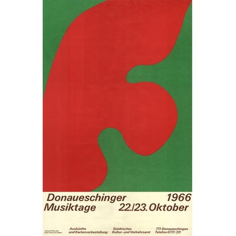 Donaueschinger Musiktage - Plakat 1966 - Hans-Arp