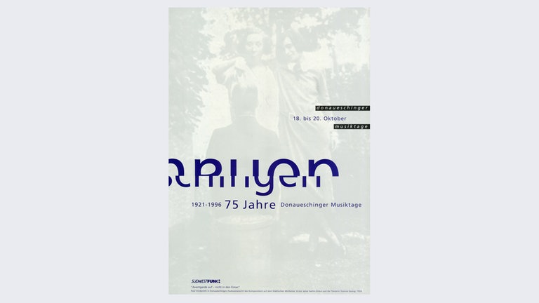 Plakat für 75 Jahre Donaueschinger Musiktage