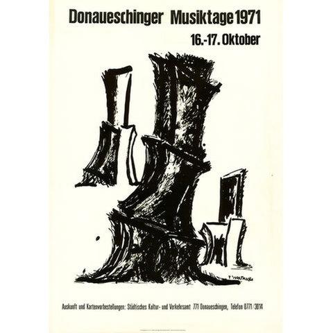 Donaueschinger Musiktage - Plakat 1971 - Fritz Wotruba