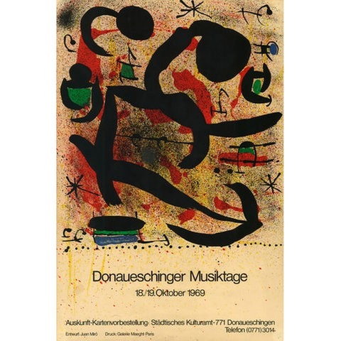 Donaueschinger Musiktage - Plakat 1969 - Juan Miró