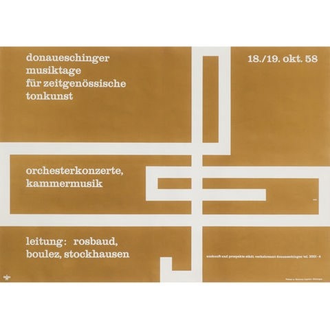 Plakatmotiv von 1958 von Hubertus Mall