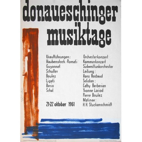 Plakatmotiv von 1961 von Wolfgang Feller