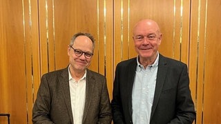 Kai Gniffke und Hans-Albert Stechl bei der Verwaltungsratsitzung am 3. Februar 2023
