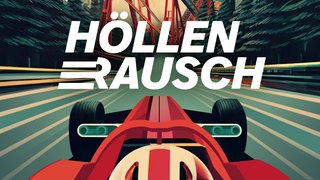 Cover zum Podcast Höllenrausch Illustration Rennauto