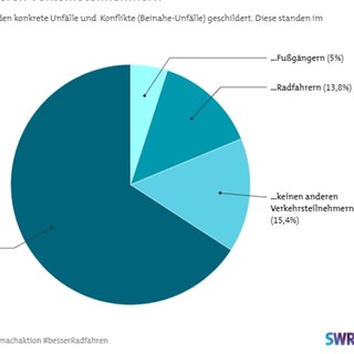 Tortendiagramm aus der SWR-Aktion besserRadfahren