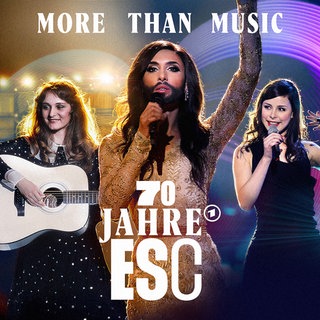SWR 70 JAHRE ESC – MORE THAN MUSIC, am Donnerstag (14.05.26) um 00:50 Uhr im SWR. ESC-TeilnehmerInnen: (v.l.) Nicole, Conchita Wurst alias Tom Neuwirth, Lena Meyer-Landrut