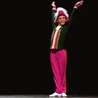 Lars Roth als Tanzmajor auf der Bühne