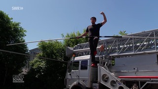 Fernando Traber beim Hochseil Training