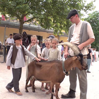Ziegenbock Franz August mit Kindern