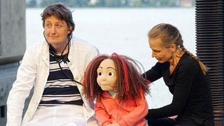 Die Puppenspielerin Rahel Wohlgesinger und der Theaterregisseur Simon Engeli