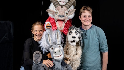 Die Puppenspielerin Rahel Wohlgensinger und der Theatermacher Simon Engeli  