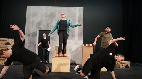 Foto der Probe "Putsch" am Theater Trier