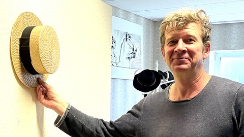 Dietmar Bertram in seinem Atelier in Mainz.