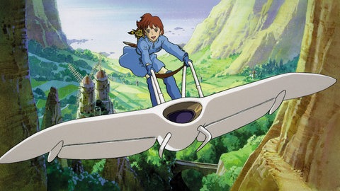 Filmszene aus „Nausicaä aus dem Tal der Winde“ (1984).