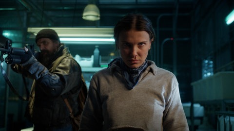 David Harbour als Jim Hopper und Millie Bobby Brown als Eleven