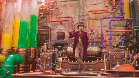 Timothée Chalamet als Willy Wonka in "Wonka" (2023). 