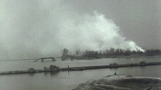 Bei Nierstein überschritten die Amerikaner am Ende des zweiten Weltkrieges 1945 zum ersten Mal den Rhein