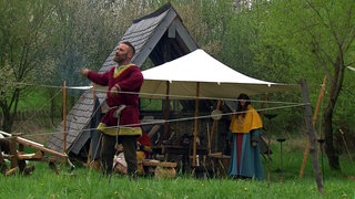 Hütte im Mittelalterdorf Adventon