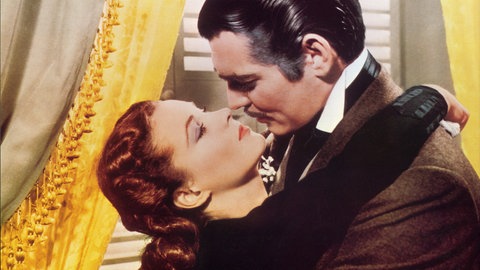 Vivien Leig als Scarlett O Hara und Clark Gable als Rhett Butler in "Vom Winde verweht",  Regie: Victor Fleming