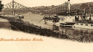 1898, Dresden, Blasewitz, Loschwitzer Brücke,