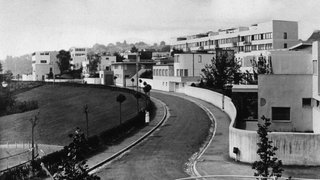 Die Weißenhofsiedlung auf dem Stuttgarter Killesberg, Musterwohnungen des 'neuen Bauens' aus dem Jahr 1927.