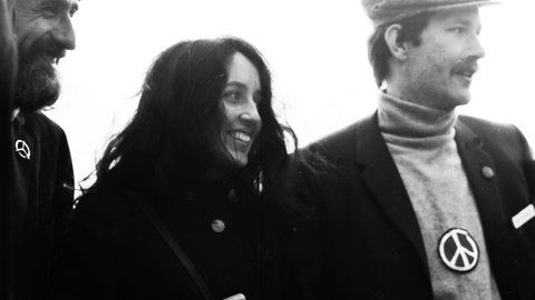 Joan Baez beim Ostermarsch Ruhr 1966