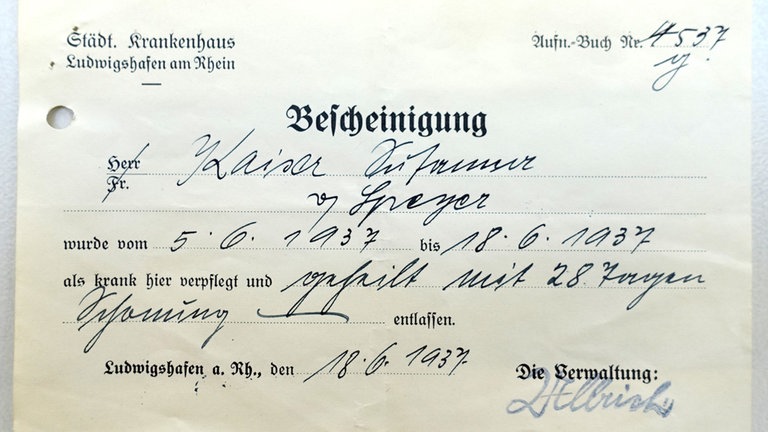 Bescheinigung nach Zwangssterilisation 