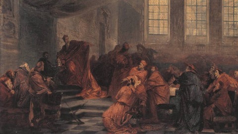 Hans Makart – Das Konklave – Gemälde von 186365