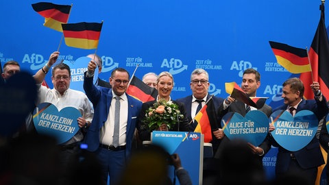 16. Bundesparteitag der Alternative für Deutschland am 11.01.2025 in der WT Energiesysteme Arena in Riesa Dr. Alice Weidel ( Bundessprecherin und Kanzlerkandidatin AfD ) wurde soeben zur Kanzlerkandidatin gewählt 