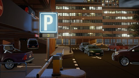Ausschnitt aus dem Spiel „Parking World“. 