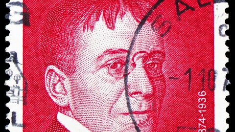 stamp printed in Austria devoted to Birth Centenary of Karl Kraus