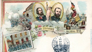 REVOLUTION 1848 Friedrich HECKER  und Gustav STRUVE
