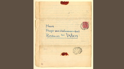 Stefan George an Hugo von Hofmannsthal, 7.9.1902