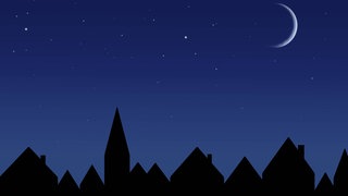 Sternenhimmel über einer Stadt