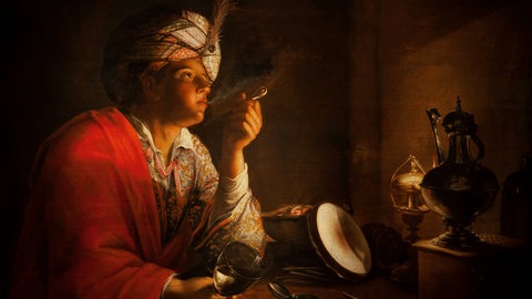 Pfeife rauchender Jüngling, 17. Jahrhundert, Niederlande