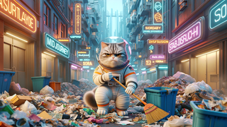 KI-erzeugtes Bild einer Astronauten-Katze