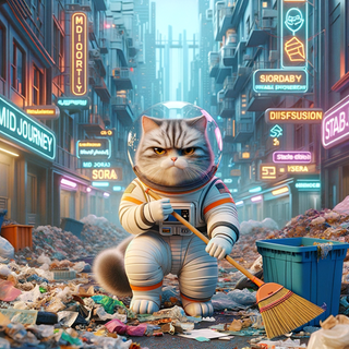 KI-erzeugtes Bild einer Astronauten-Katze