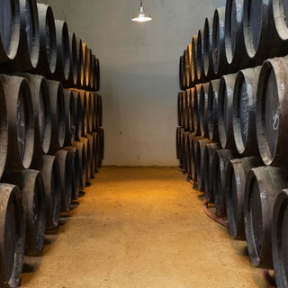 Weinkeller. Symbolfoto.