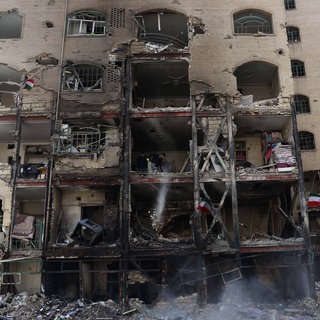 Zerstörtes Wohnhaus in Teheran