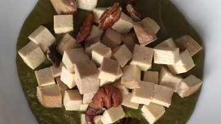 Tofu, zubereitet nach einem Rezept von Thomas Vilgis.