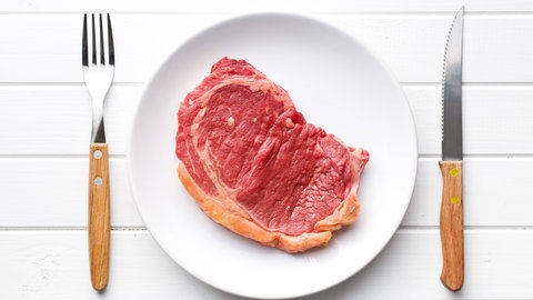 Bild von Steak auf einem Teller
