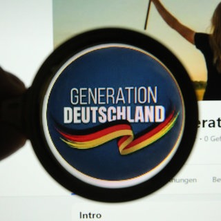 Auf einem Laptop ist der Facebook-Account der Generation Deutschland, der neu gegründeten Jugendorganisation der Alternative für Deutschland, geöffnet worden.