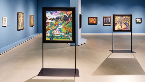 Ausstellungsansicht „Kirchner, Lehmbruck, Nolde. Geschichten des Expressionismus in Mannheim“