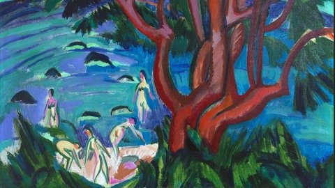 Ernst Ludwig Kirchner: Roter Baum am Strand, 1913