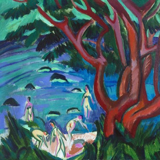 Ernst Ludwig Kirchner: Roter Baum am Strand, 1913