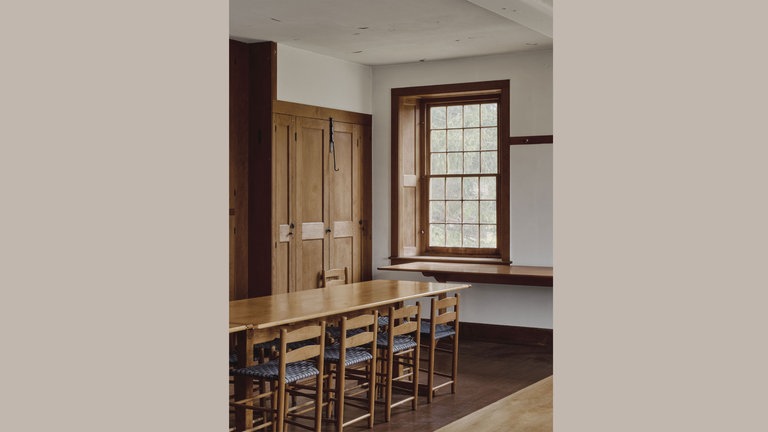 Innenraum eines Wohnhauses, Hancock Shaker Village, Hancock, Massachusetts, 2024